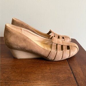 Dr Scholls Be Free Tan Wedge‎ Shoes New 10